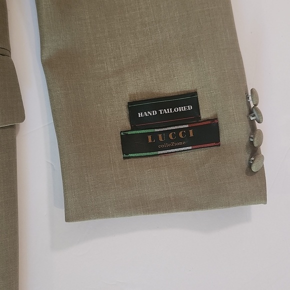 Lucci Men's Tan Suit Jacket - Picture 4 of 15